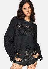 Noel Open Weave Cropped Knit Jumper