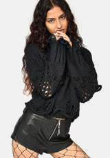 Noel Open Weave Cropped Knit Jumper