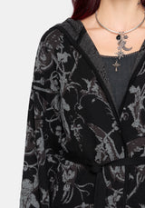 Eros Jacquard Hooded Knit Kimono