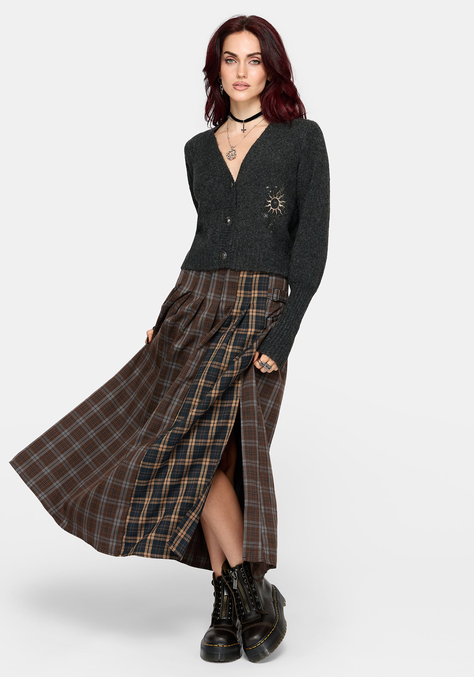 Mogor Celestial Embroidered Knit Cardigan