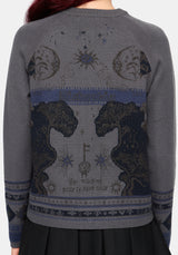 Faewood Tree Jacquard Knit Cardigan