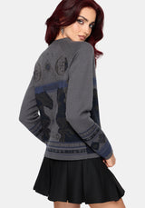 Faewood Tree Jacquard Knit Cardigan