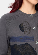 Faewood Tree Jacquard Knit Cardigan