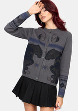 Faewood Tree Jacquard Knit Cardigan