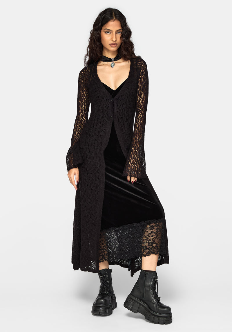 Adara Longline Fine Knit Cardigan – Disturbia