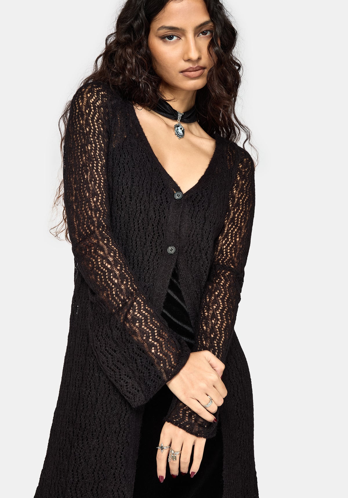 Adara Longline Fine Knit Cardigan