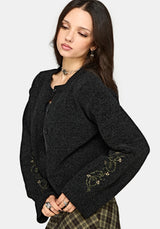 Ophidian Snake Cross Stitch Knit Cardigan