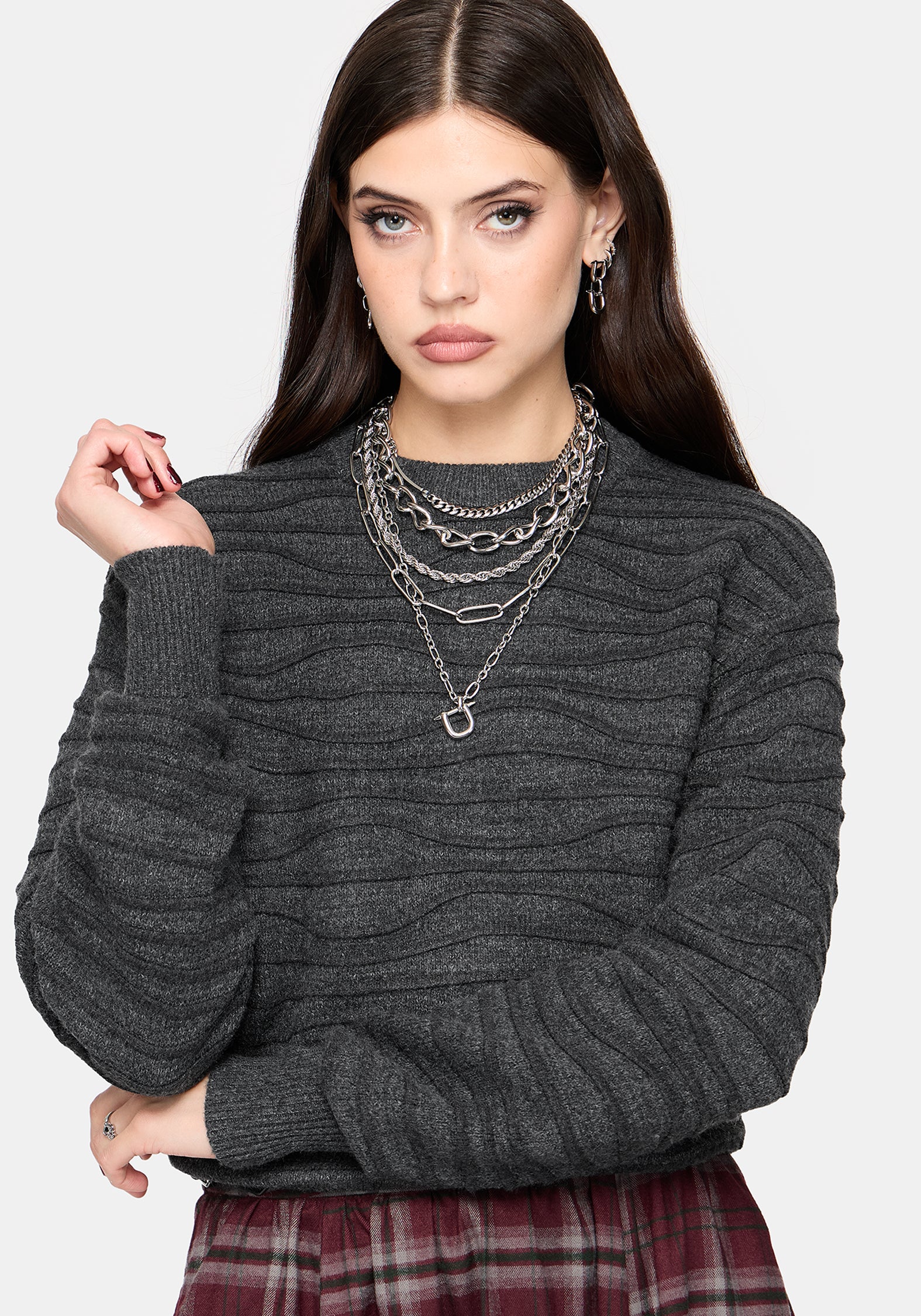 Stormi Wave Stripe Knit Jumper