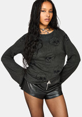 Maxilla Skull Knit Top