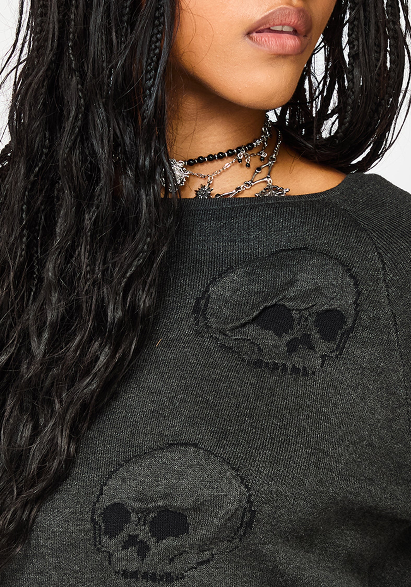 Maxilla Skull Knit Top