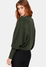 Miya Embroidered Cocoon Knit Cardigan