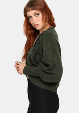 Miya Embroidered Cocoon Knit Cardigan