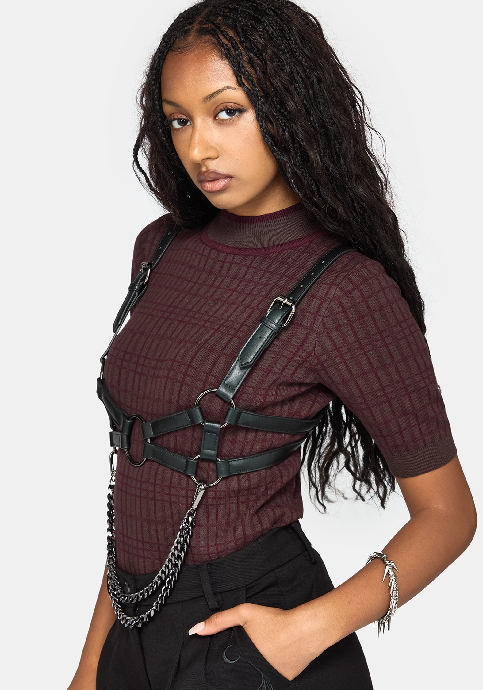 Glenna Knit Top - Burgundy