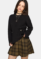 Cove Ribbed Button Waist Knit Jumper