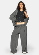 Mio Witches Knot Distressed Seam Jogger