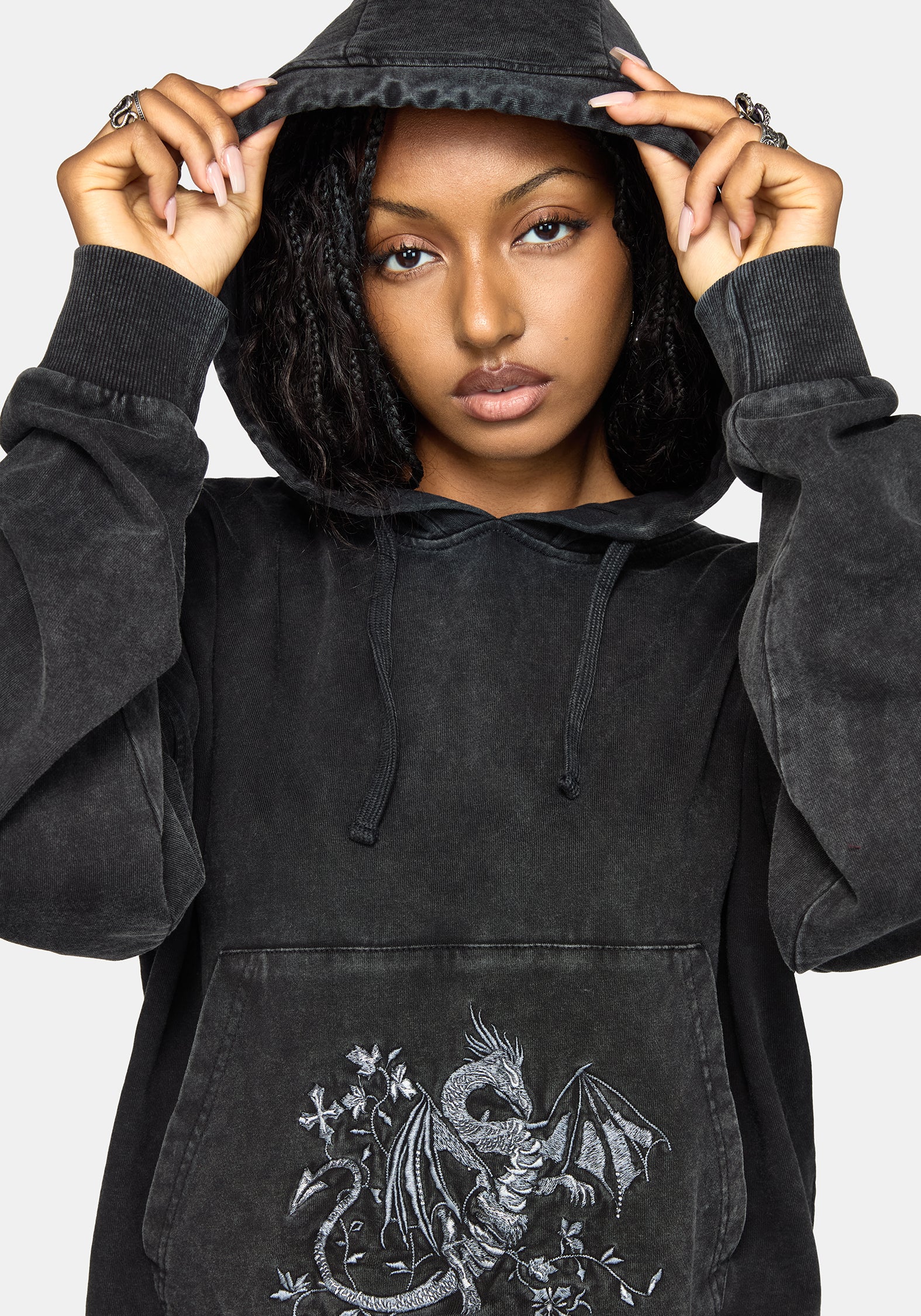 Mira Dragon Embroidered Hoody