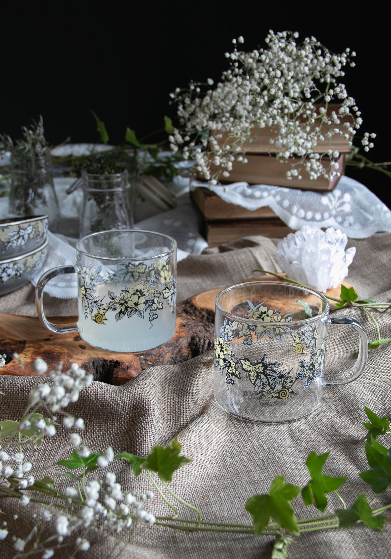 Maypole Glass Mug (2 Piece Set)