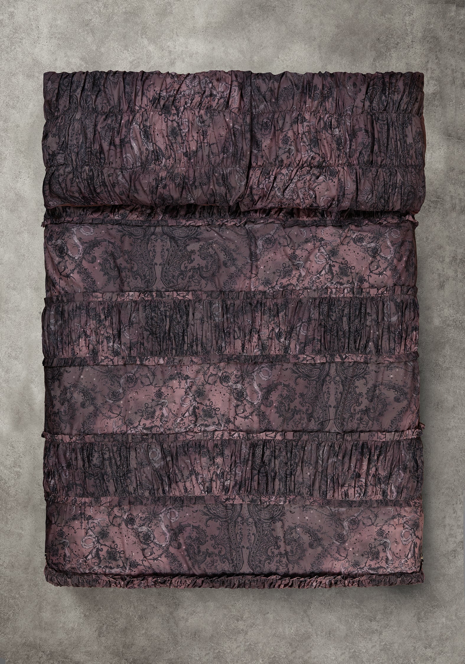 Gaia Celestial Ruched Bedding - UK Double