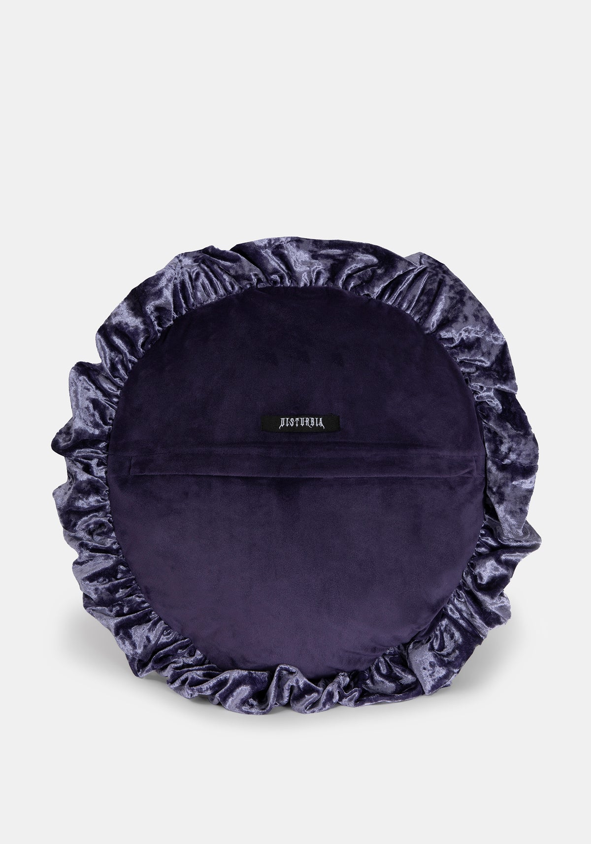 Deadly Nightshade Velvet Ruffle Cushion
