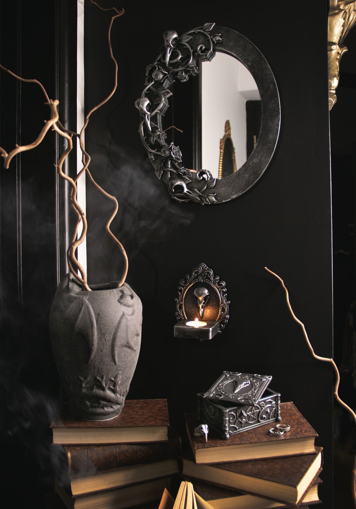 Corvus Thorn Round Mirror
