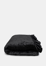 Vurlo Crushed Velvet Embroidered Cross Blanket