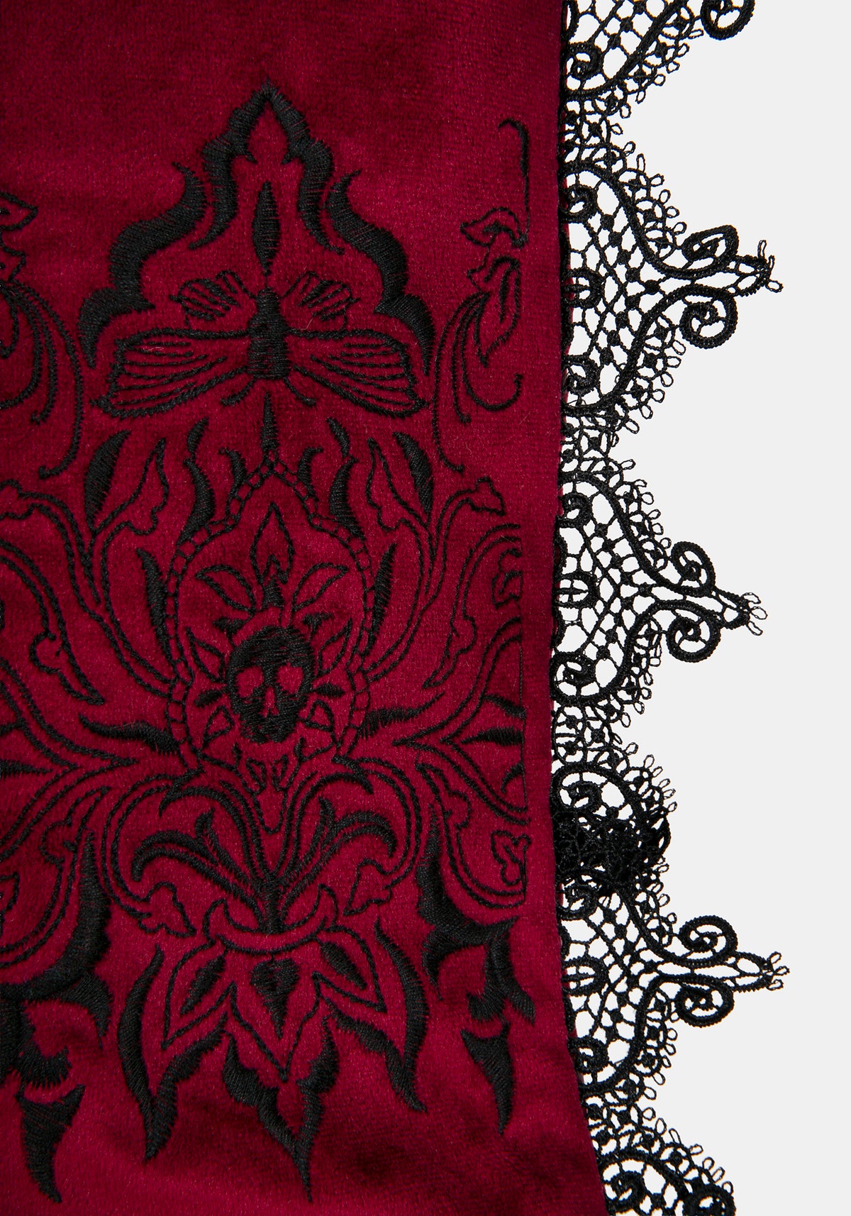 Seloni Embroidered Lace Edge Square Cushion