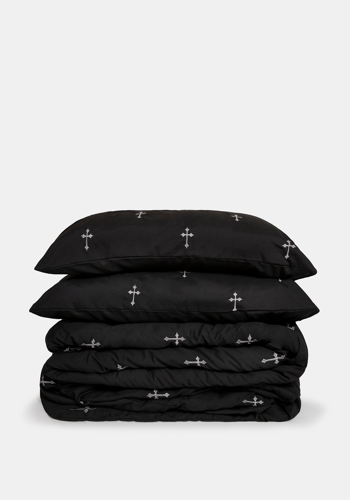 Vurlo Embroidered Cross Bedding - UK King