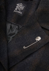 Marceline Hooded Check Longline Coat