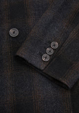 Marceline Hooded Check Longline Coat