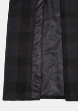 Marceline Hooded Check Longline Coat