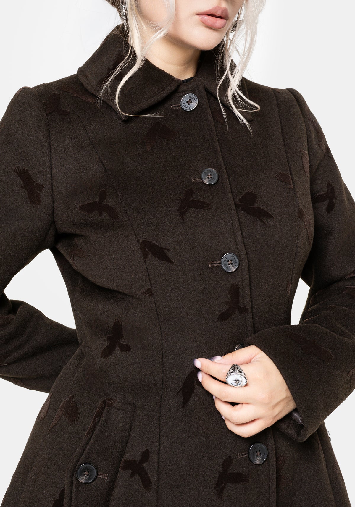 Starling Crow Embossed Coat