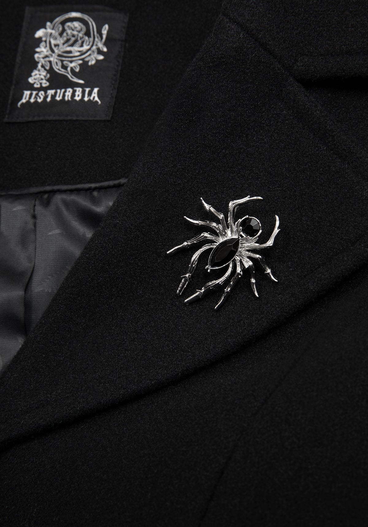 Cyrene Removable Hood Coat - Black
