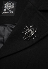 Cyrene Removable Hood Coat - Black