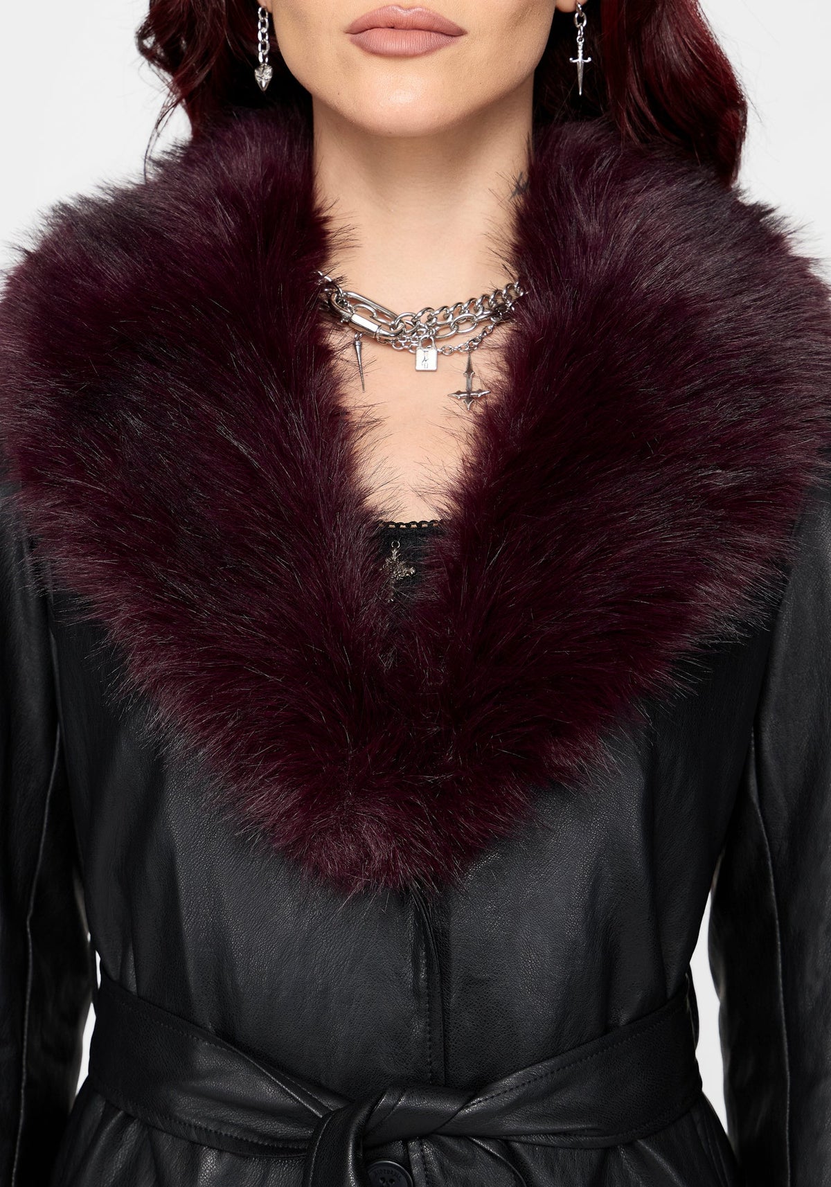 Effina Fur Collar Longline Coat