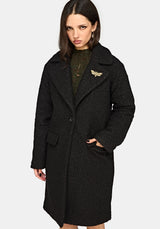 Eydra Recycled Bouclé Coat - Black