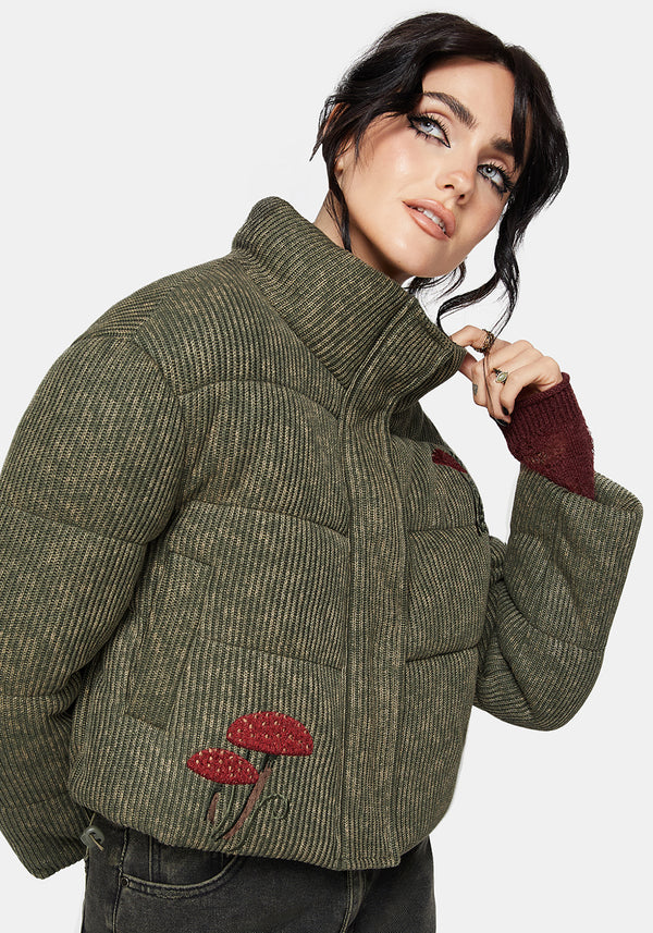 Sylvia Embroidered Knit Bomber Jacket