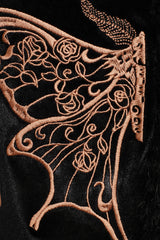 Maeve Faux Fur Embroidered Moth Gilet