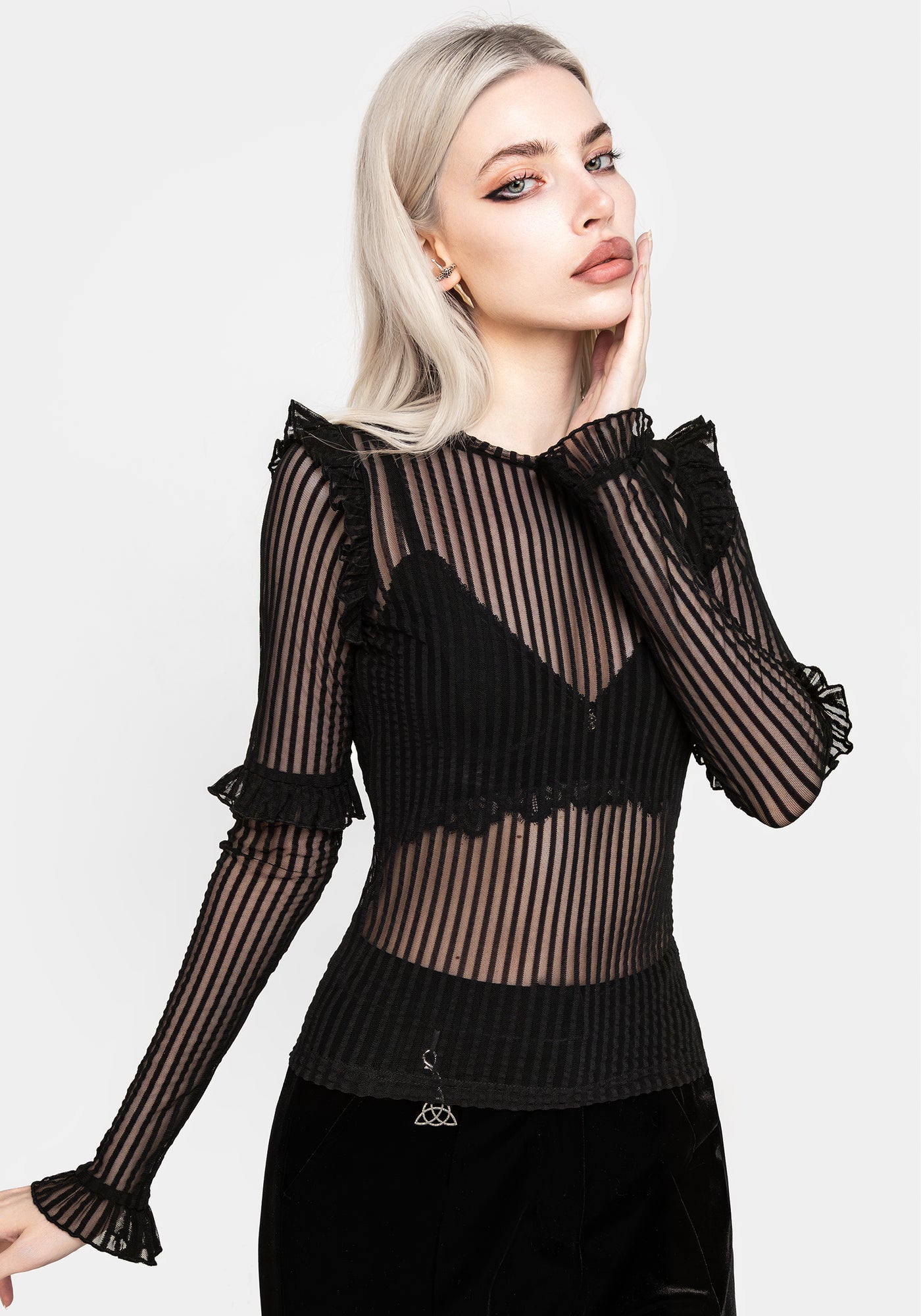 Disturbia | Mourning Ruffle Top | Tops