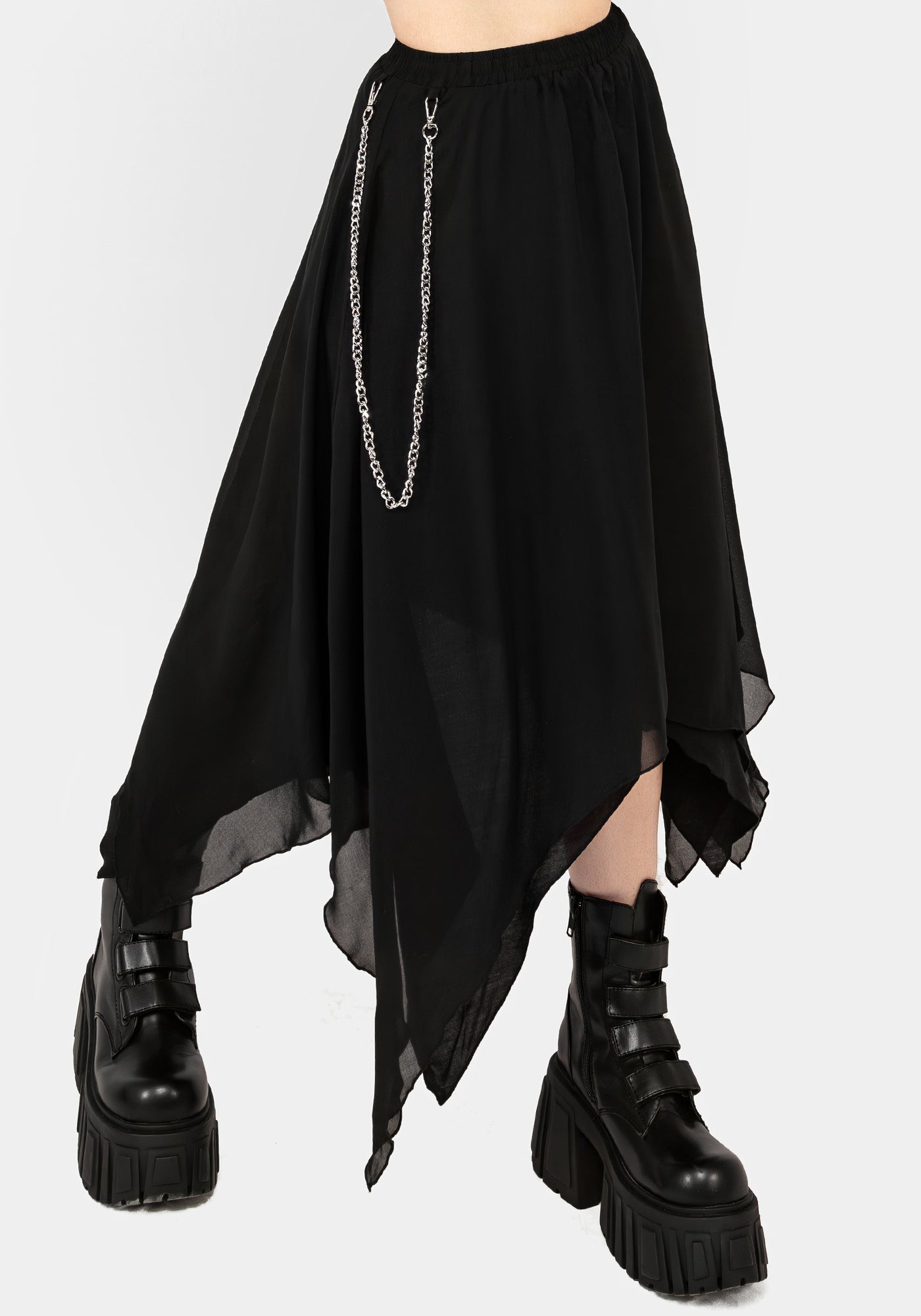 Disturbia Levitate Chain Detail Midi Skirt Skirts