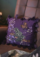 Toadstone Frog Tassel Edge Square Cushion