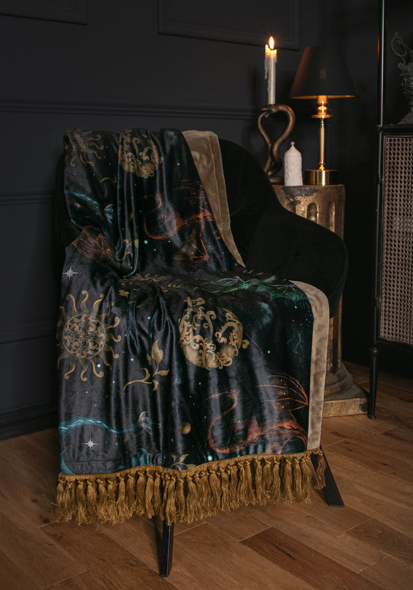Phoenix Dragon Velvet Blanket
