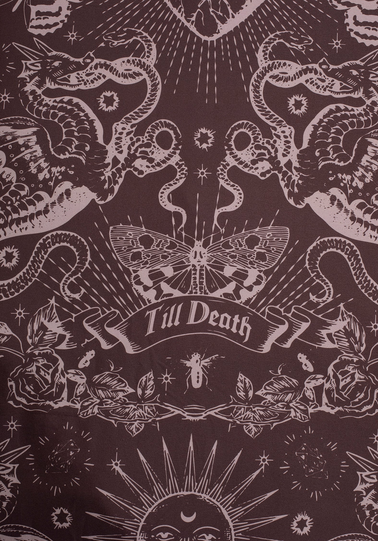 Paramour Frilled Edge Tattoo Print Bedding Set (UK Double)