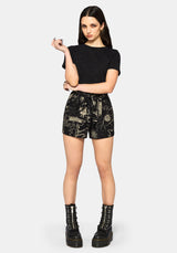 Isolde Medieval Map Paperbag Tie Waist Short