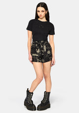 Isolde Medieval Map Paperbag Tie Waist Short