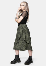 Orla Foxglove Potion Ruffle Midi Skirt