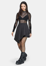 Allie Stripe Hanky Hem Mini Skirt