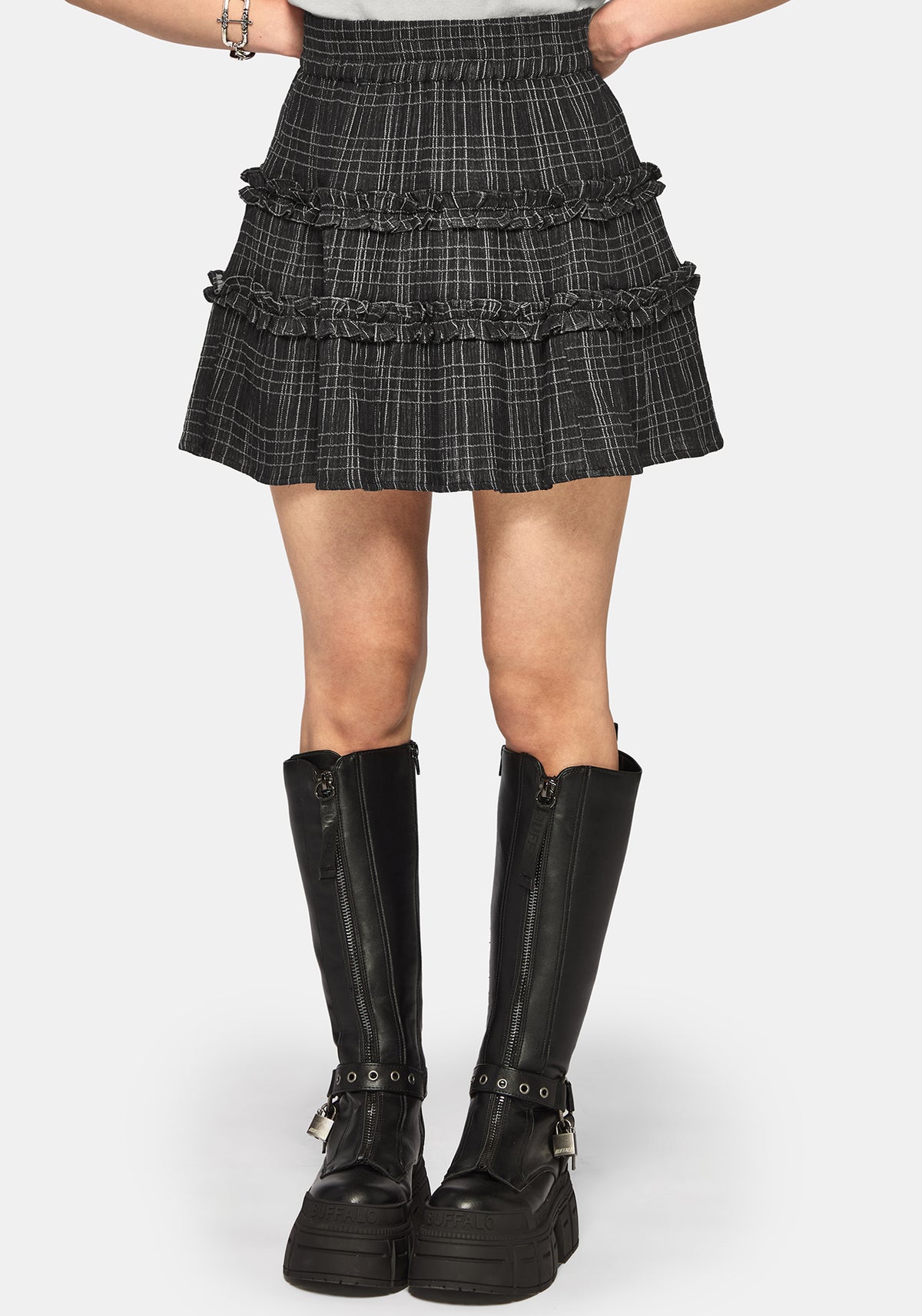 Caledon Check Gauze Mini Skirt