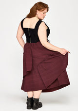 Lysandra Textured Ruffle Midi Skirt