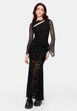 Sanct Flock Mesh Maxi Skirt