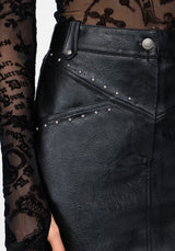 Talia Studded PU Mini Skirt